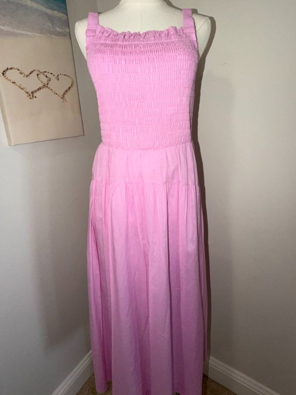 On 34th Smocked Tiered Dress - Size Medium - Pink NWT 🌸